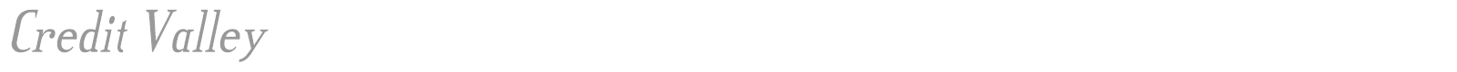 Credit Valley font preview
